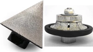 2" Diamond Beveling Chamfer Bit Porcelain 1/2" Demi Bullnose Marble Profiler B13 - Picture 1 of 6