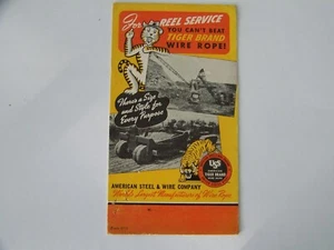 American Steel & Wire Company Tiger Brand Drahtseil US Steel Blotter - Bild 1 von 2
