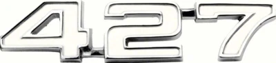 OER Zinc Diecast 427 Front Fender Emblem For Bel Air Biscaye Camaro Impala Nova - Image 1 of 3