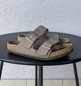 Birkenstock Arizona Sandalias Cinturones de Cuero Zapatos Mujer’s Talla 37 US6 Marrón Gris - Imagen 1 de 8