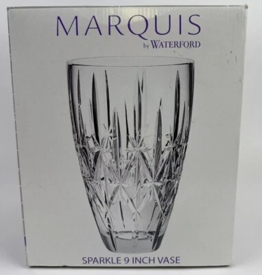 Waterford Marquis Sparkle Crystal Vase 9” - Image 1 of 4