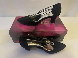 Easy Street Women’s Shoes Size 7 Moonlight Evening Black Dress Suede Pump NIB - Picture 1 of 7
