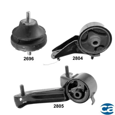 Engine & Transmission Mounts 3Pcs Set, Fits Ford Tempo, Mercury Topaz; 2.3L - Image 1 of 4