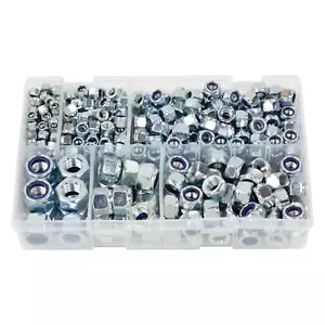 400 Pezzi Scatola Assortita di Nylon Inserti Dadi Metrici M5 M6 M8 M10 M12 M14 BZP - Foto 1 di 1