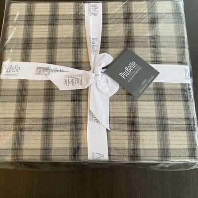 Juego de edredón y farsa PiuBelle Portugal QUEEN beige/negro 100 % algodón a rayas-nuevo Foto 1 de 4