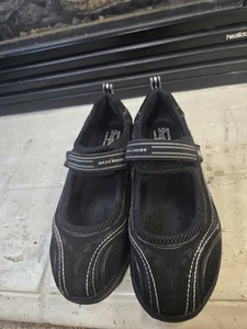 Skechers Shape-Ups 11807 Sleek Black Rocker Toning Mary Jane Shoes Women's 8.5 - Picture 1 of 8