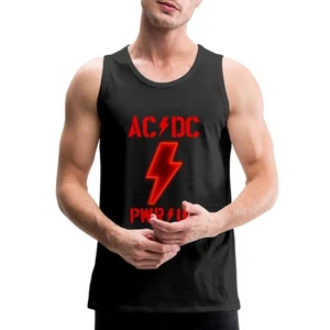 AC/DC Power Up Tour Logo PWR/UP With Backprint Men’s Premium Tank - Picture 1 of 4