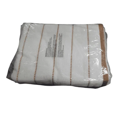 2件装Threshold现代细条纹浴巾白色/黄色 — 第 1/2 张图片