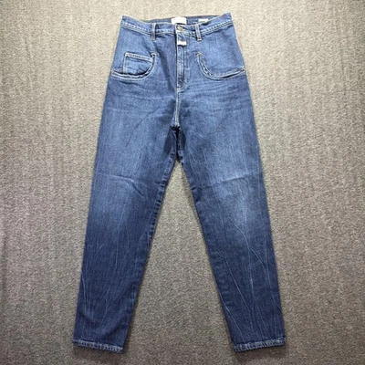 Jeans cerrados para mujer 30 azules hechos en Italia pedal tambor '85 tiro alto denim cónico Foto 1 de 4