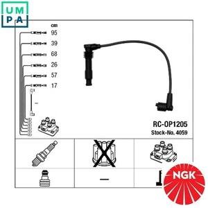 IGNITION CABLE KIT 4059 FOR VAUXHALL OPEL X 25 XE 2.5L X 30 XE 3.0L 6cyl OMEGA - Picture 1 of 9