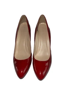 ST. JOHN Red Patent Leather Pump With Stiletto Heel Size 9M - Picture 1 of 9
