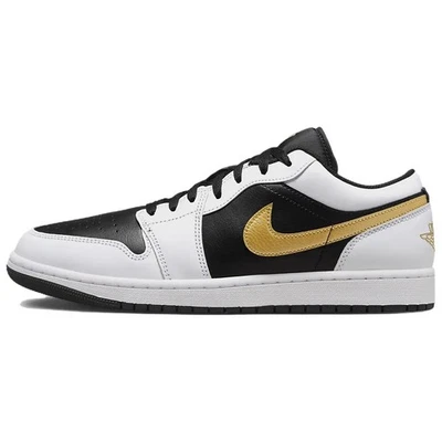 Jordan 1 низкий белый черный металлик золото свуш - 553558-172 MT - Изображение 1 из 4