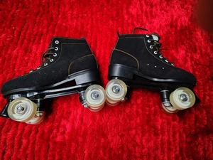 Roller Skates 44 12 Womens 11 Mens High-Top Shoe Double Stitch NEW STARTER Black - Picture 1 of 10