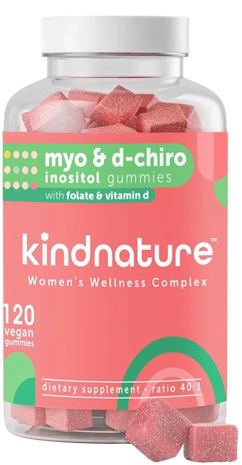 Kind Nature Myo-Inositol & D-Chiro Inositol Gummies with Vitamin D & Folate