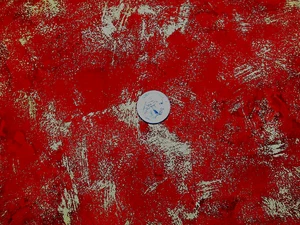 MODA MARBLE MATES MULTI GOLD #MM111  CHRISTMAS RED BRUSHED GOLD DUST" BTY - Picture 1 of 1