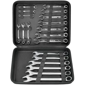 Wrench Organizer Holder Case for Ratcheting Wrench Set Metric & SAE, 19 Combi... - Bild 1 von 7