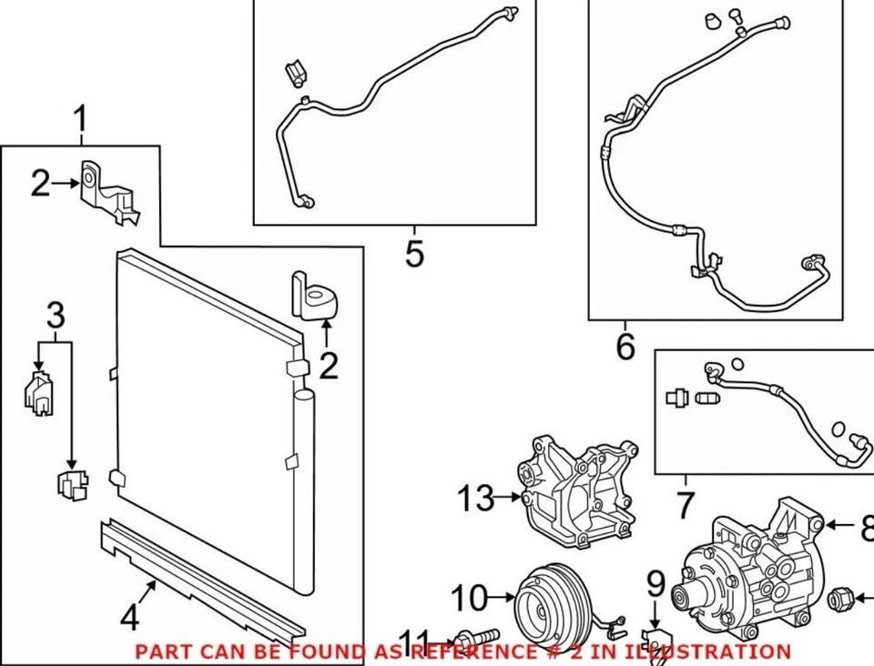 Genuine OEM Passenger Right Upper A/C Condenser Mount For Toyota 8868804180 - Image 1 of 1