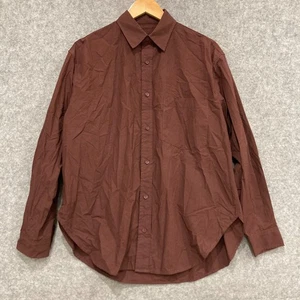 Matteau Shirt Womens Size 8 Chocolate Brown Long Sleeve Button Front 22616 - Picture 1 of 10