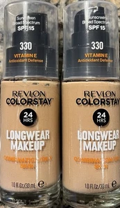*2 PACK* NEW Revlon Colorstay 24HR Longwear Makeup Foundation 330 NATURAL TAN - Picture 1 of 1