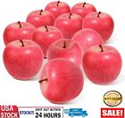 12× Lifelike Red Apples Decor Faux Fruits Home Kitchen Party Christmas Prop US