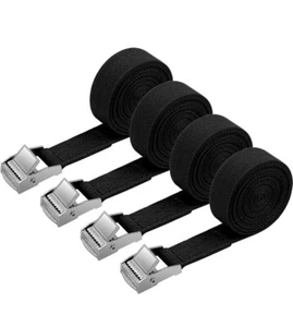 4PZ CINGHIA TENSIONE CINGHIE TENDITORE CON MORSETTO FISSAGGIO 2MT PER 2CM KG500 - Foto 1 di 7