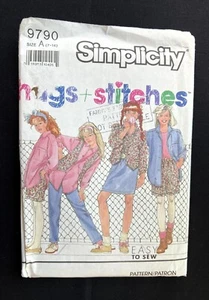 Simplicity 9790 Girls Pants-Shorts-Shirt-Skirt-Vest 1990 Pattern Size 7-14 Uncut - Picture 1 of 2