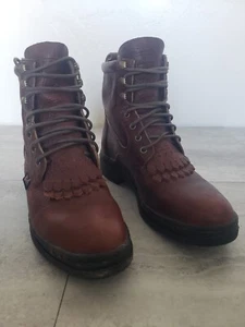 Justin Damengröße 6B Rindsleder braun Leder Doppel Kiltie Roper L0902 - Bild 1 von 14