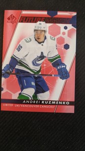2022-23 UD SP AUTHENTIC ANDREI KUZMENKO #142 LIMITED RED FUTURE WATCH ROOKIE
