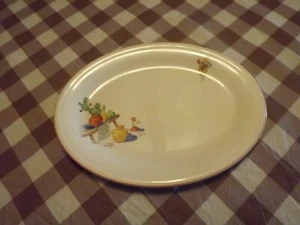 VINTAGE EDWIN H. KNOWLES MEXICANA ROTE STREIFEN OVALE PLATTE aus den 1930er Jahren USA - Bild 1 von 4