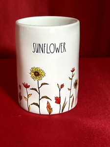 Rae Dunn Sunflower Flower Design Artisan Collection by Magenta 5" Tall Ceramic