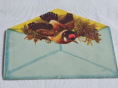 Sabonete de tulipa vitoriano em relevo ninho de pássaro em envelope cartão comercial 3"x4" VTC-XD209 - Imagem 1 de 4