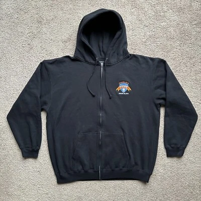 Reebok Sweatshirt Mens Large Hoodie Full Zip Black Charlie's Hall of Fame 2010 - Image 1 of 4