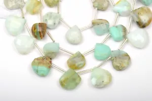 Natürlicher peruanischer Opal Edelstein facettierte Herzform 8 Zoll Strang 12-13 mm Perlen - Bild 1 von 4