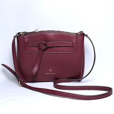 BOLSO BANDOLERA NANETTE LEPORE GALLIA IMITACIÓN CUERO BORGOÑA CORREA AJUSTABLE Foto 1 de 4