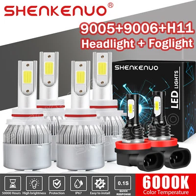 Para For Toyota Corolla 2009 2010 2011 2012 Combo Led faro + luces antiniebla - Image 1 of 4