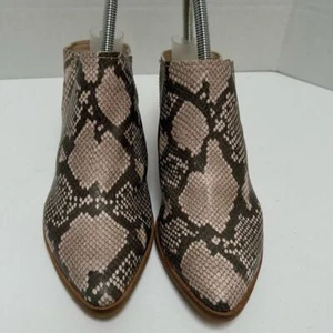 Botín Dolce Vita piel de serpiente piel de mula sin cordones tacón bloque talla 8,5 - Imagen 1 de 7