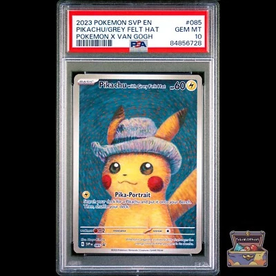 Pikachu with Grey Felt Hat x Van Gogh 085 Promo S&V Pokémon PSA 10 Gem Mint - Image 1 of 3