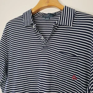 Polo Ralph Lauren Mens Shirt Sz XL Anchor Logo Nautical Stripe Preppy Old Money - Picture 1 of 15