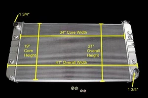 KKS ALUMINUM RADIATOR Fit 1985-1995 DeVille/Seville/LeSabre/Oldsmobile 1988 98 - Picture 1 of 7