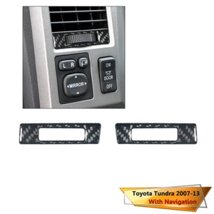 Carbon Fiber Air Vents Outlet Sticker Cover Trim For Toyota Tundra 2007-2013 - Picture 1 of 11