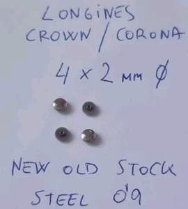 Longines Crown,corona Longines,acero,4 x 2 mm,tipo Boton,vintage,0'9,new Old... - Picture 1 of 11