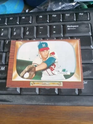 Johnny Logan sp Milwaukee Braves 1955 Bowman #180 EX  See Scan!!!!! - Image 1 of 2