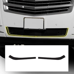 Fits Cadillac Escalade 15-20 Front Lip Chrome Delete Decal Blackout Vinyl Wrap - Picture 1 of 6