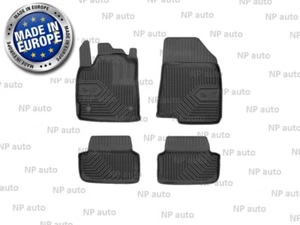 NEW SET LHD BLACK FLOOR MATS WATERPROOF AUTO LINERS FOR DACIA SANDERO DJF 2020- - Picture 1 of 4