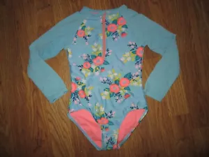 Girls CAT & JACK one piece sun protection bathing suit swimsuit sz XS 4 / 5 - Picture 1 of 1