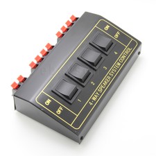 New 4 Speaker Selector Switch Switcher Splitter 200Watt