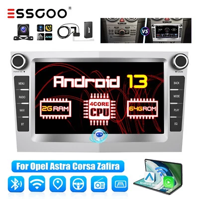 64G Carplay Autoradio Android 14 GPS NAV Für Opel Corsa D Astra H Vivaro Vectra - Bild 1 von 4