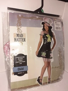Disguise Mad Hatter Alice In Wonderland Child Halloween Costume Cosplay Med 7-8 - Picture 1 of 4