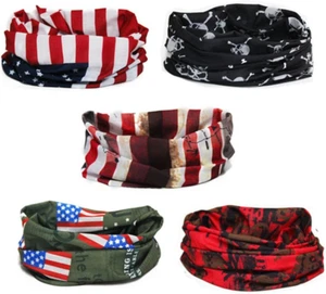 5Pz Scaldacollo Moto Estivo Fasce Ciclismo Bandana Colorate Uomo Donna Multifunz - Foto 1 di 12