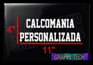 CALCA PERSONALIZADA STICKER CALCOMANIA DECAL DE VINILO 11"👍 - Picture 1 of 13
